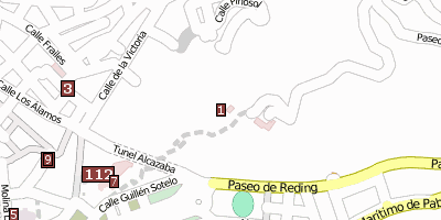 Stadtplan Castillo de Gibralfaro