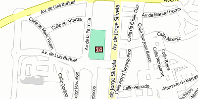 La Rosaleda Stadtplan